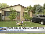 13 year old Taylor, Michigan teen fatally stabs 7 year-old sister for not flushing toilet.