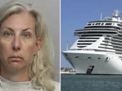 Kelli Lyn Ryan, Huntsville, Alabama mom and son arrested and thrown off MSC cruise for slapping elderly passenger.