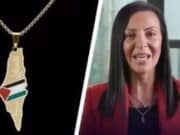 Ruba Borno AWS exec wears necklace with Palestinian flag in Amazon video, sparking controversy.