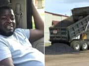 Mississippi man killed when hot asphalt from dump truck falls on him.