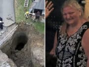Elizabeth Pollard dead: body of 64 year old woman who fell through 30 foot sinkhole found