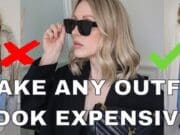 How to make your outfit look more expensive for less money. Achieving a sophisticated look without having to spend on designer labels