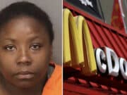 Akeena Sampson, St Petersburg, McDonald's worker arrested assaulting and choking teen customer.