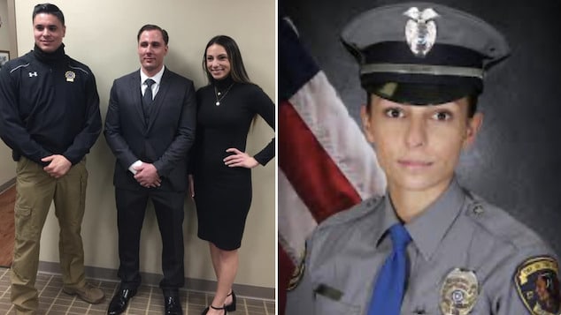 Rebecca Sayegh Toms River police officer N.J arrested assaulting two in home invasion.