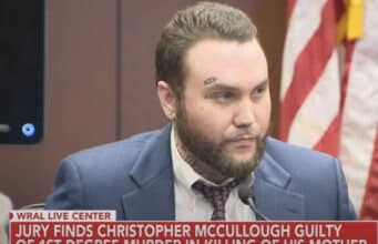 Christopher McCullough, Raleigh, North Carolina man sentenced to life in the murder of his mother.