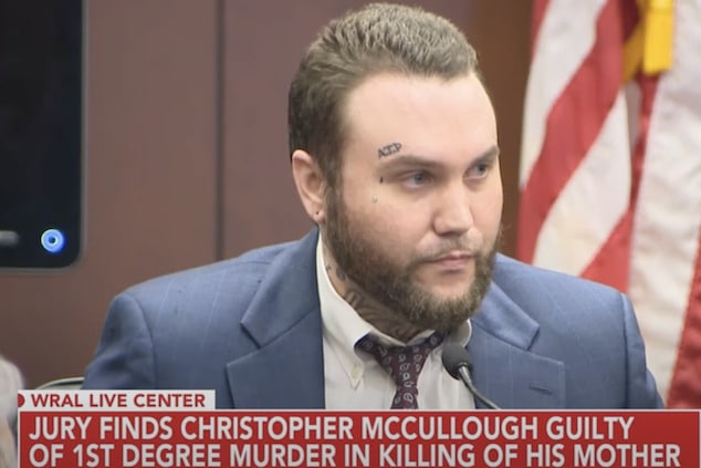 Christopher McCullough, Raleigh, North Carolina man sentenced to life in the murder of his mother.