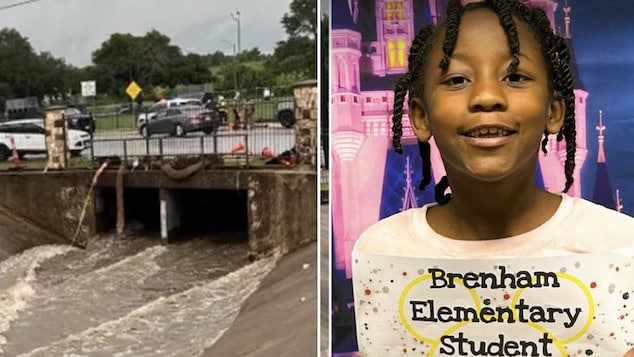 Body of Devah Woods, Brenham, Texas 10 year old girl found a day after 3rd grade girl was swept away by flash floods.