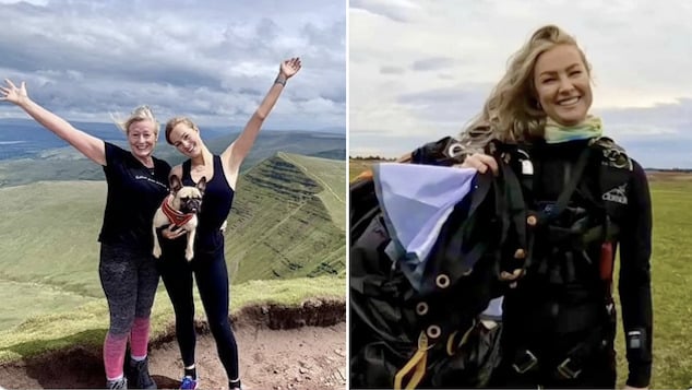 UK skydiver jumps to her death one day after rocker boyfriend, Ben Goodfellow dumps her.