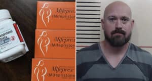 Justin Banta charged with causing girlfriend's unborn child to die after placing abortion drug in her drink.
