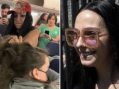 Leanna Perry Southwest Airlines passenger captured having amazing meltdown id as NYC artist for fashion and beauty industry.