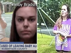Shelby Bradshaw, Greenbier, Tennessee mom arrested leaving 2 year old toddler all alone for nine hours