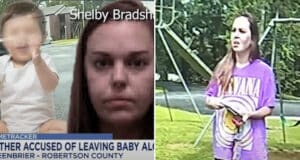 Shelby Bradshaw, Greenbier, Tennessee mom arrested leaving 2 year old toddler all alone for nine hours