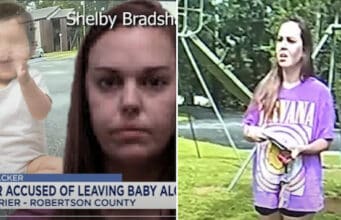 Shelby Bradshaw, Greenbier, Tennessee mom arrested leaving 2 year old toddler all alone for nine hours