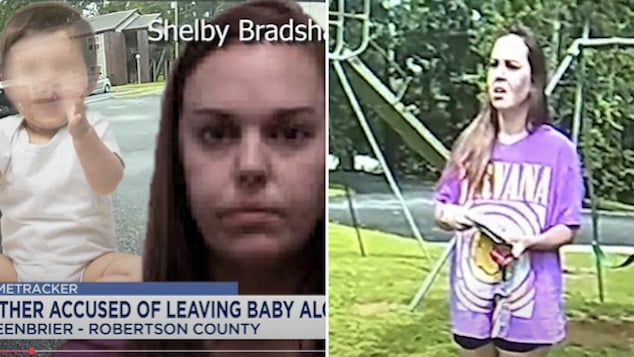 Shelby Bradshaw, Greenbier, Tennessee mom arrested leaving 2 year old toddler all alone for nine hours