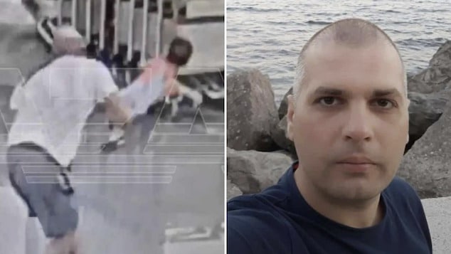 Vladimir Vitkov Belarus man caught on video slamming 18 month old Iranian boy at Russian airport
