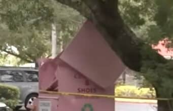 Homeless woman dies getting stuck in donation box in Plantation, Florida trying to retrieve donated items.