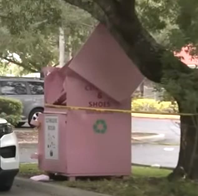 Homeless woman dies getting stuck in donation box in Plantation, Florida trying to retrieve donated items.