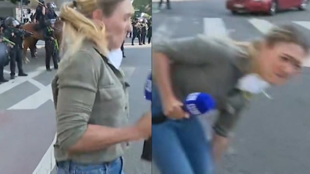 Lauren Tomasi, 9News, Australian reporter shot with rubber bullet during Los Angeles demonstrations