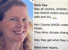 Dr. Christina Propst, Texas pediatrician with Blue Fish Pediatrics, fired for saying flood victims were Trump supporters who got what they voted for. 