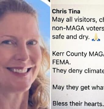 Dr. Christina Propst, Texas pediatrician with Blue Fish Pediatrics, fired for saying flood victims were Trump supporters who got what they voted for. 