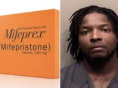Emerson Evans, McLean County, Illinois man charged with intentional homicide of an unborn child after giving girlfriend abortion drug, M without her consent, leading to miscarriage.