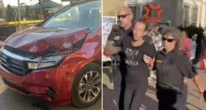 Female minivan driver rams barricades at Kipona festival striking mother and child and city worker in Harrisburg, Pennsylvania.