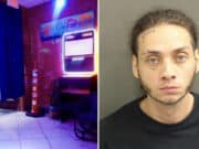 Jason Wilfredo Rosario, Orlando, Florida bartender at Grumpy's Underground arrested stabbing patron 10 times over bar tab.