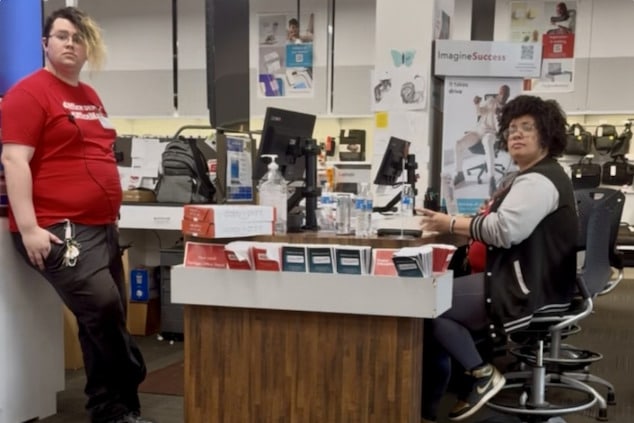 Office Depot worker fired refusing to print flyers for Charlie Kirk vigil calling them propaganda as the internet threatens boycott company. 