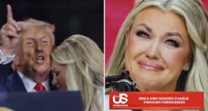 Erika Kirk forgives assassin during deification of conservative icon during memorial which sees Charlie Kirk hailed as martyr & true patriot