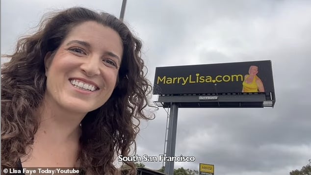Lisa Catalano, Bay Area woman desperate to find a husband & get married at age 42 years old rents a dozen billboard ads.