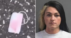 Gabrielle Franze Florida firefighter arrested dumping 75 tampons on ex boyfriend's yard after beginning to date new woman.