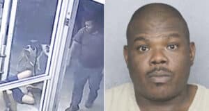 Dandrea Johnson arrested sucker punching Aldi shopper with service dog at Lauderdale Lakes grocery store putting him in coma.