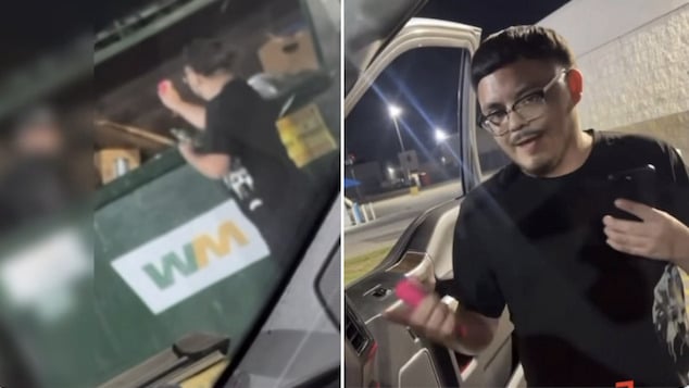 Xavier Martinez Houston man identified as the man filmed pepper spraying homeless man, Jonathan Scarber at Chevron gas station dumpster.