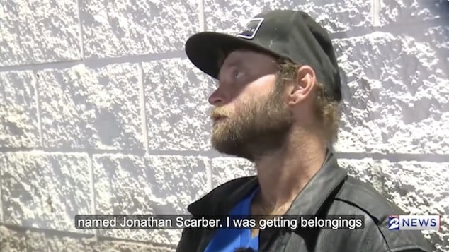 Xavier Martinez Houston man identified as the man filmed pepper spraying homeless man, Jonathan Scarber at Chevron gas station dumpster.