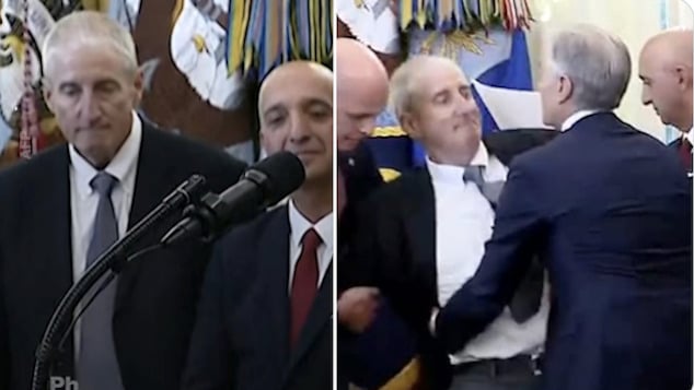 Gordon Findlay Novo Nordisk executive passes out at Oval Office