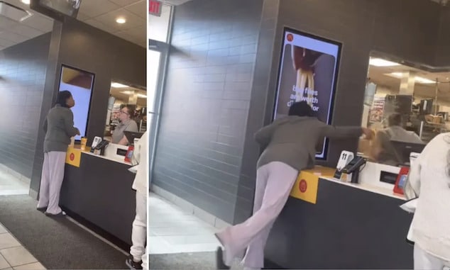 Casharra Brown upset customer throws hot coffee at McDonald’s worker at Saginaw, Michigan, outlet, scalding her as arrest warrant issued