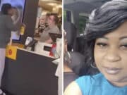 Casharra Brown upset customer throws hot coffee at McDonald’s worker at Saginaw, Michigan, outlet, scalding her as arrest warrant issued
