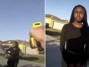 Amy Chance, 15-year-old Port St Lucie, Florida girl caught on bodycam attacking police car with shovel. 