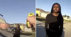 Amy Chance, 15-year-old Port St Lucie, Florida girl caught on bodycam attacking police car with shovel. 