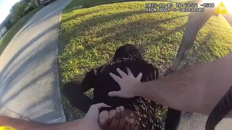 Amy Chance, 15-year-old Port St Lucie, Florida girl caught on bodycam attacking police car with shovel. 