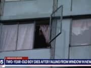 2 year old boy dies falling from 20th story window, Newark, N.J