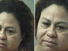 Panhandle, Florida woman arrested and charged with child neglect with great bodily harm for burning the hands of two young kids on griddle.