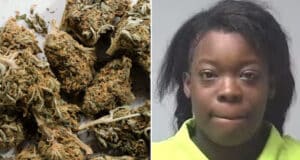 Karima Frasier, Brewton, Alabama woman arrested putting marijuana bits inside candy bags she brought to kids party