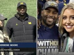 Sherrone Moore fired University of Michigan head football coach and executive assistant, Paige Shiver