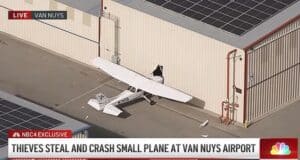 Stolen plane crashes into Van Nuys Airport building in Los Angeles