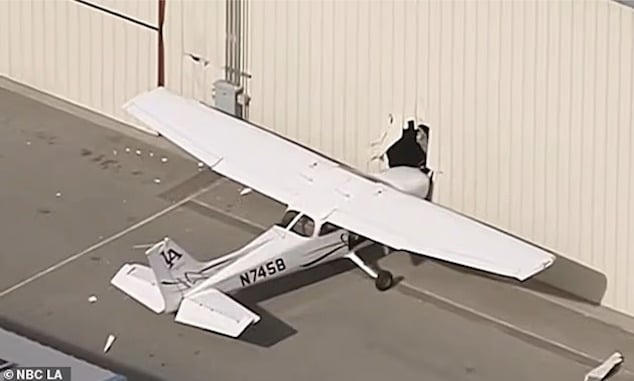 Stolen plane crashes into Van Nuys Airport building in Los Angeles