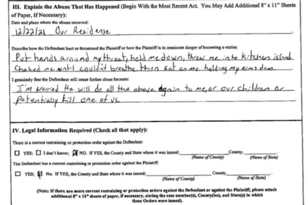 Angel Boley files order of protection