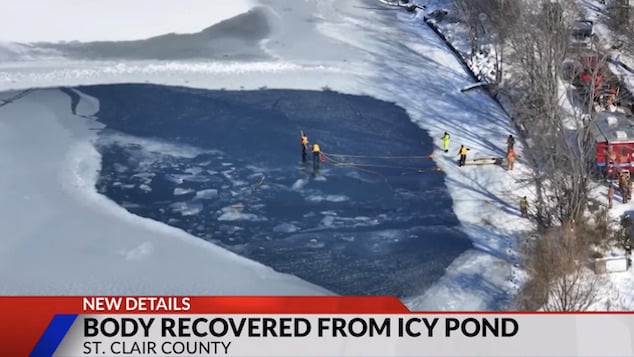 Baden County, Illinois hunter falls dies falling into icy pond trying to rescue dog.