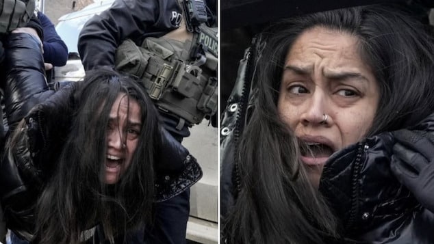 Aliya Rahman, Minneapolis, Minnesota woman dragged from car by ICE agents during demonstrations.