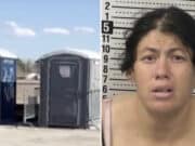Las Cruces, New Mexico Mom drops newborn in portable toilet leaving baby to drown.